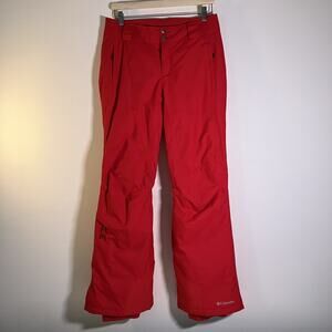 Columbia Omni-Tech Snow Pants Womens Small Red Waterproof Insulated Ski Winter